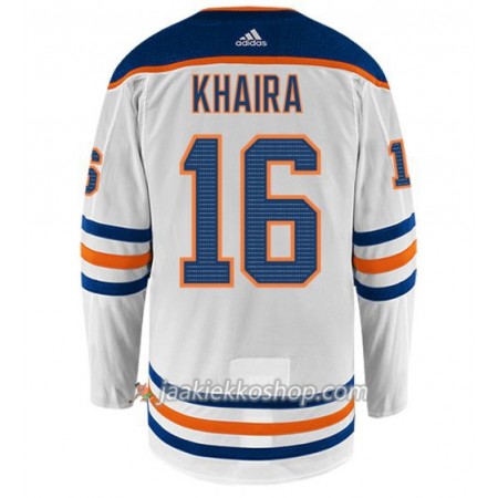 Miehille NHL Edmonton Oilers Pelipaita JUJHAR KHAIRA 16 Adidas Valkoinen Authentic